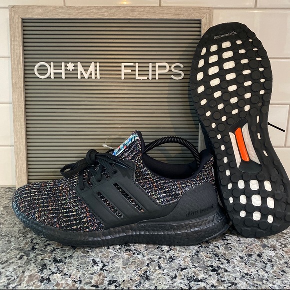 Adidas UltraBOOST 3.0 Black Multi-Color Mens NIB - Picture 5 of 7